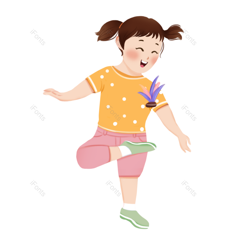 卡通图片,女孩元素,手绘PNG,免抠素材
